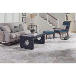 Ash Blended Slate 12 in. x 12 in. Peel and Stick Vinyl Tile (30 sq. ft. / case) by TrafficMaster 21 Ash Blended Slate 12 in. x 12 in. Peel and Stick Vinyl Tile (30 sq. ft. / case) by TrafficMaster -TrafficMaster || Addison Rugs Sales ash blended slate trafficmaster vinyl tile ss1213 4f 1000