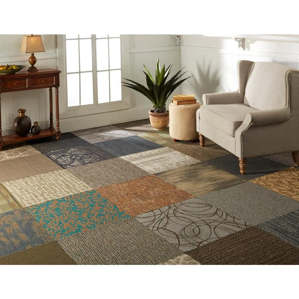 Versatile Assorted Residential/Commercial 24 in. x 24 Peel and Stick Carpet Tile (10 Tiles/Case) 40 sq. ft. by TrafficMaster 5 Versatile Assorted Residential/Commercial 24 in. x 24 Peel and Stick Carpet Tile (10 Tiles/Case) 40 sq. ft. by TrafficMaster - Image 4