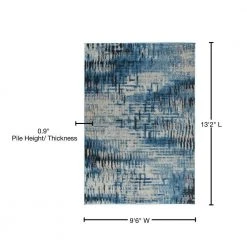 Harrison 6 Baltic 9 ft. 6 in. x 13 ft. 2 in. Area Rug by Addison Rugs -TrafficMaster || Addison Rugs Sales baltic blue addison rugs area rugs hdhr6ba10x13 76 1000