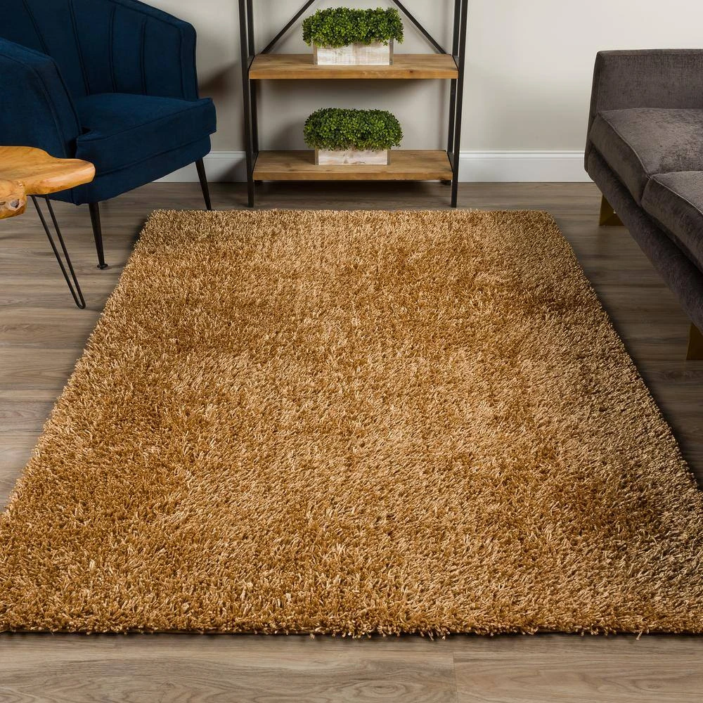 Lavish Beige Shag 8 ft. x 10 ft. Area Rug by Addison Rugs 8 Lavish Beige Shag 8 ft. x 10 ft. Area Rug by Addison Rugs - Image 6