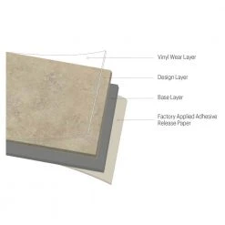 Beige Slate 12 in. Width x 12 in. Length x 0.080 in. Thick Peel and Stick Vinyl Tile (30 sq. ft. / case) by TrafficMaster 8 Beige Slate 12 in. Width x 12 in. Length x 0.080 in. Thick Peel and Stick Vinyl Tile (30 sq. ft. / case) by TrafficMaster -TrafficMaster || Addison Rugs Sales beige slate trafficmaster vinyl tile a4272051 40 1000