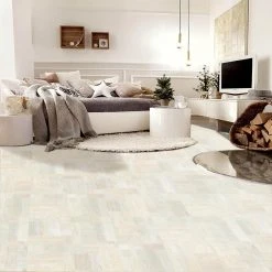 12 in. W x 12 in. L Beige Wood Parquet Vinyl Peel and Stick Vinyl Tile (30 sq. ft./case) by TrafficMaster -TrafficMaster || Addison Rugs Sales beige trafficmaster vinyl tile hp3413a 31 1000