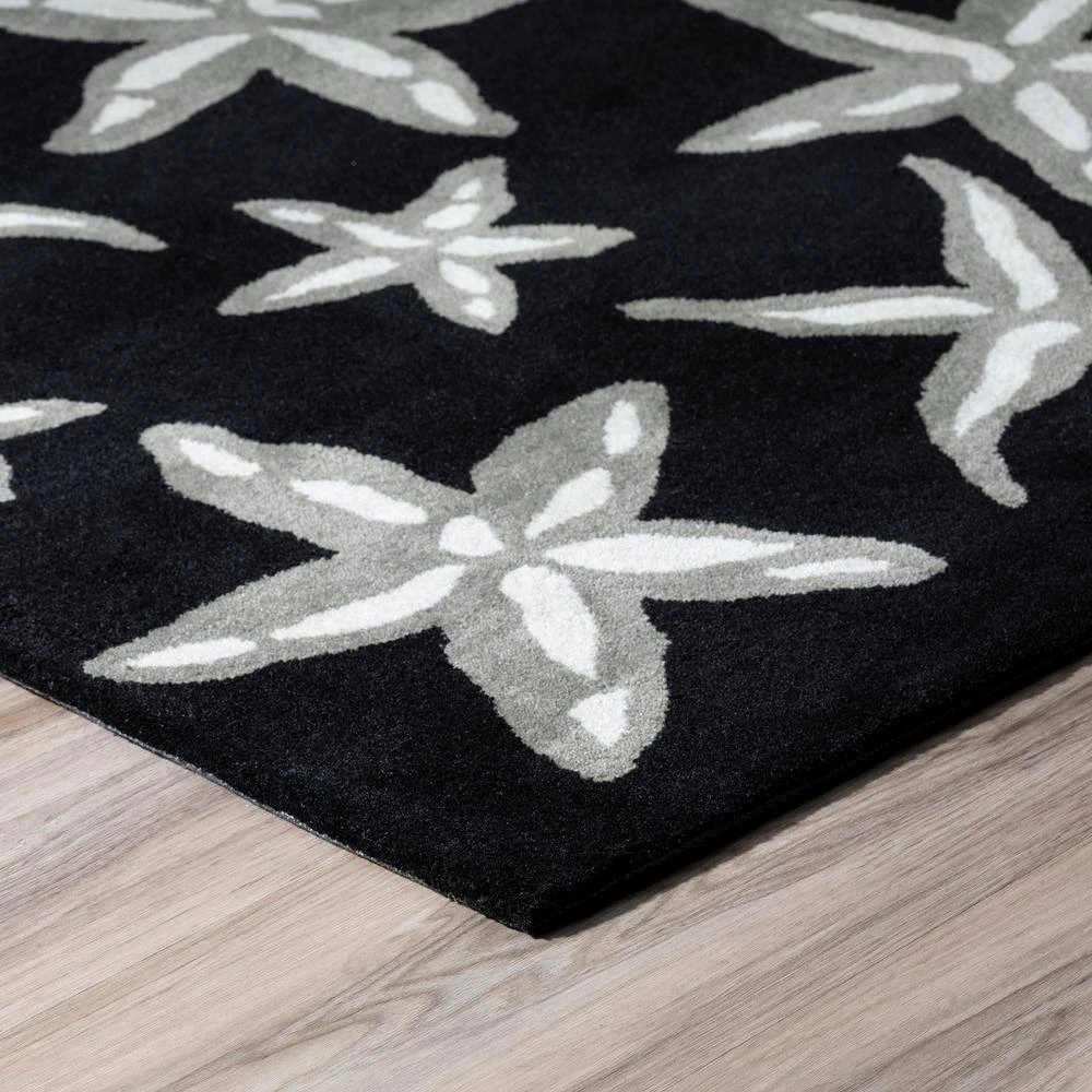 Cove 8 Starfish Black 3 ft. 6 in. x 5 ft. 6 in. Area Rug by Addison Rugs 9 Cove 8 Starfish Black 3 ft. 6 in. x 5 ft. 6 in. Area Rug by Addison Rugs - Image 7