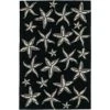 Cove 8 Starfish Black 3 ft. 6 in. x 5 ft. 6 in. Area Rug by Addison Rugs -TrafficMaster || Addison Rugs Sales black addison rugs area rugs hdcv8bk4x6 64 1000