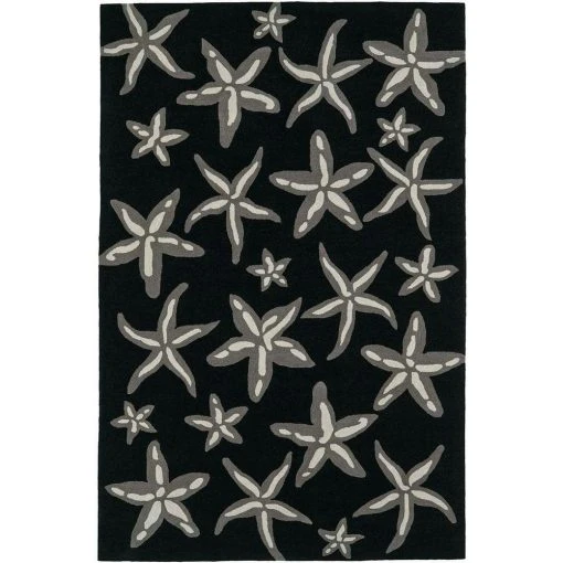Cove 8 Starfish Black 3 ft. 6 in. x 5 ft. 6 in. Area Rug by Addison Rugs -TrafficMaster || Addison Rugs Sales black addison rugs area rugs hdcv8bk4x6 64 1000