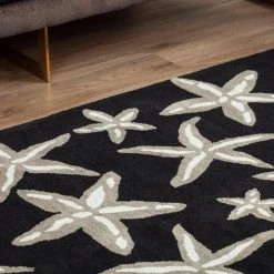 Cove 8 Starfish Black 3 ft. 6 in. x 5 ft. 6 in. Area Rug by Addison Rugs 17 Cove 8 Starfish Black 3 ft. 6 in. x 5 ft. 6 in. Area Rug by Addison Rugs -TrafficMaster || Addison Rugs Sales black addison rugs area rugs hdcv8bk4x6 a0 1000