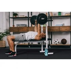 Black 25.2 in. x 25.2 in. x 0.68 in. Foam Shock Absorbing Gym Floor Tiles (4 Tiles/Pack) (17.64 sq. ft.) by TrafficMaster 19 Black 25.2 in. x 25.2 in. x 0.68 in. Foam Shock Absorbing Gym Floor Tiles (4 Tiles/Pack) (17.64 sq. ft.) by TrafficMaster -TrafficMaster || Addison Rugs Sales black fleck trafficmaster gym floor tiles 24182coplhd fa 1000