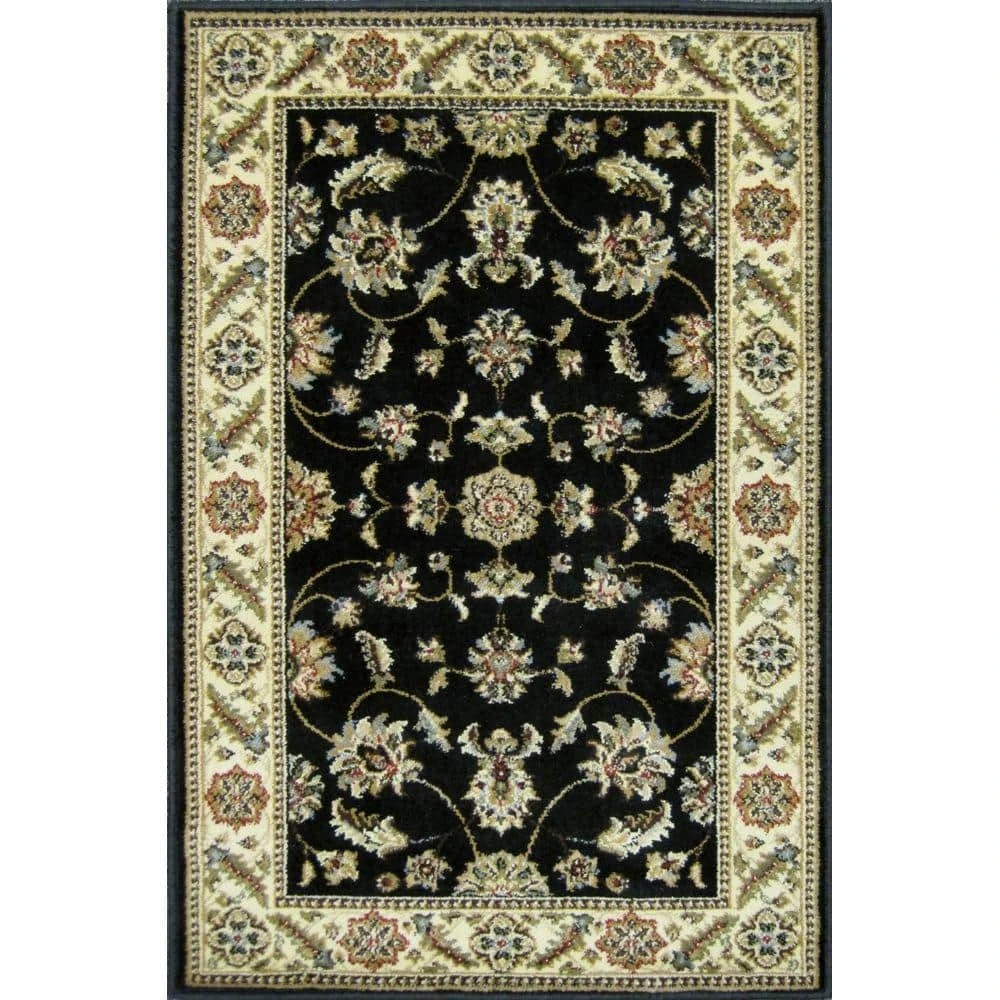 Kazmir Black 3 ft. x 4 ft. Precut Scatter Rug by TrafficMaster 3 Kazmir Black 3 ft. x 4 ft. Precut Scatter Rug by TrafficMaster