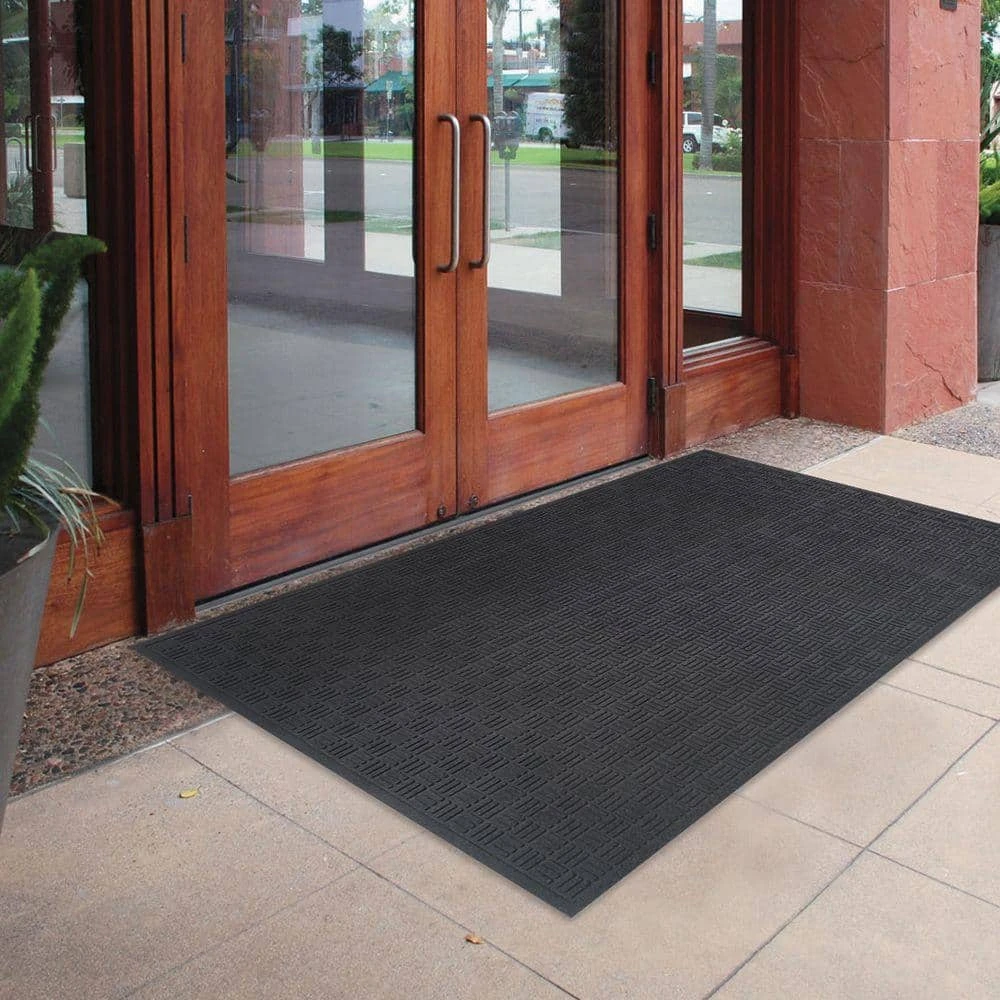 48 in. x 72 in. Black Recycled Rubber Commercial Door Mat by TrafficMaster 5 48 in. x 72 in. Black Recycled Rubber Commercial Door Mat by TrafficMaster - Image 3
