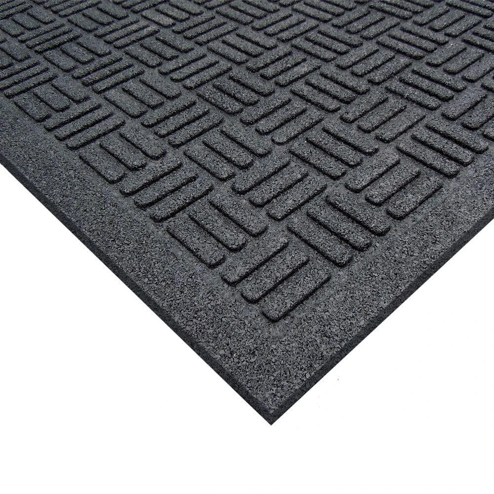 48 in. x 72 in. Black Recycled Rubber Commercial Door Mat by TrafficMaster 4 48 in. x 72 in. Black Recycled Rubber Commercial Door Mat by TrafficMaster - Image 2