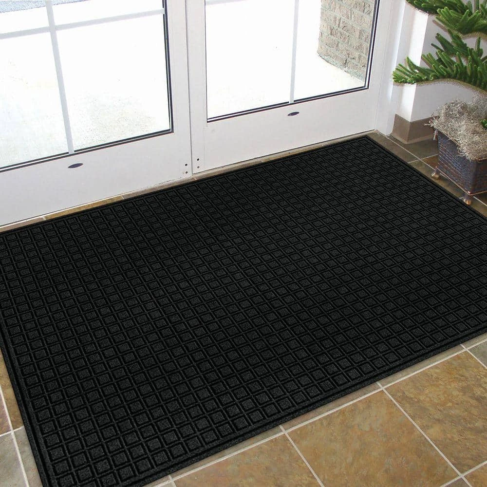 48 in. x 72 in. Black Synthetic Fiber and Recycled Rubber Commercial Door Mat by TrafficMaster 4 48 in. x 72 in. Black Synthetic Fiber and Recycled Rubber Commercial Door Mat by TrafficMaster - Image 2