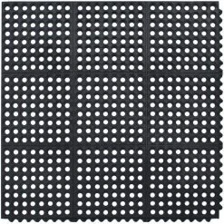 Black 36 in. x 36 in. Rubber Anti-Fatigue Comfort Mat by TrafficMaster