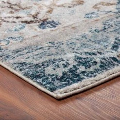 Provincial 11 Blue 3 ft. 3 in. x 5 ft. 3 in. French Damask Area Rug by Addison Rugs -TrafficMaster || Addison Rugs Sales blue addison rugs area rugs hdpc11bl3x5 4f 1000