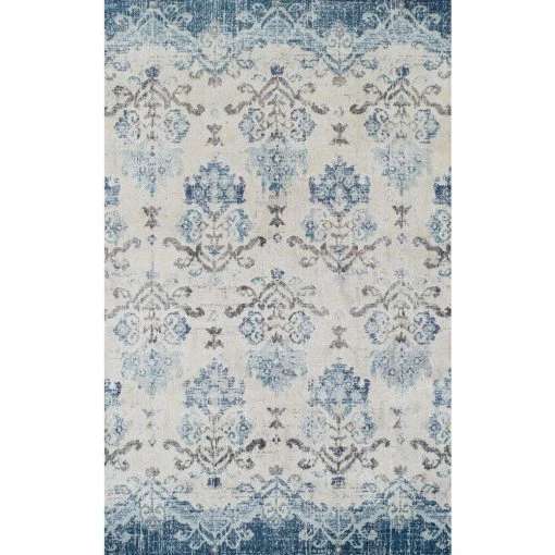 Provincial 11 Blue 3 ft. 3 in. x 5 ft. 3 in. French Damask Area Rug by Addison Rugs -TrafficMaster || Addison Rugs Sales blue addison rugs area rugs hdpc11bl3x5 64 1000