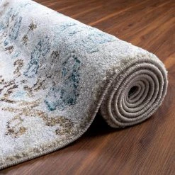 Provincial 11 Blue 3 ft. 3 in. x 5 ft. 3 in. French Damask Area Rug by Addison Rugs -TrafficMaster || Addison Rugs Sales blue addison rugs area rugs hdpc11bl3x5 77 1000