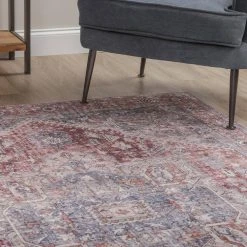 Baldwin 2 Blush 3 ft. 3 in. x 5 ft. 3 in. Medallion Velvet Non-Skid Indoor Area Rug by Addison Rugs -TrafficMaster || Addison Rugs Sales blush addison rugs area rugs hdba2bl3x5 fa 1000