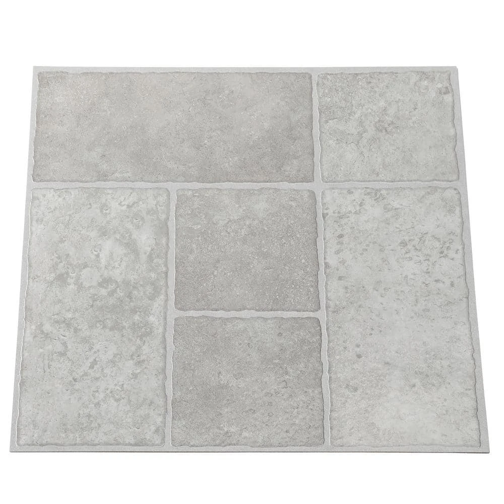 Bodden Bay 12 in. x 12 in. Grey Peel and Stick Vinyl Tile (30 sq. ft. / case) by TrafficMaster 8 Bodden Bay 12 in. x 12 in. Grey Peel and Stick Vinyl Tile (30 sq. ft. / case) by TrafficMaster - Image 6