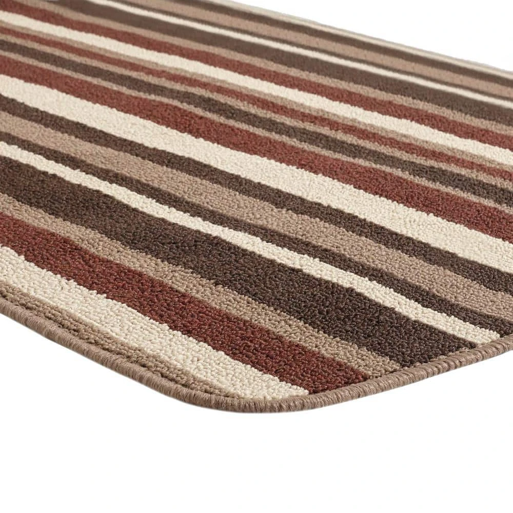 Sonoma Cabernet 2 ft. x 5 ft. Striped Polypropylene Accent Rug by TrafficMaster 6 Sonoma Cabernet 2 ft. x 5 ft. Striped Polypropylene Accent Rug by TrafficMaster - Image 4