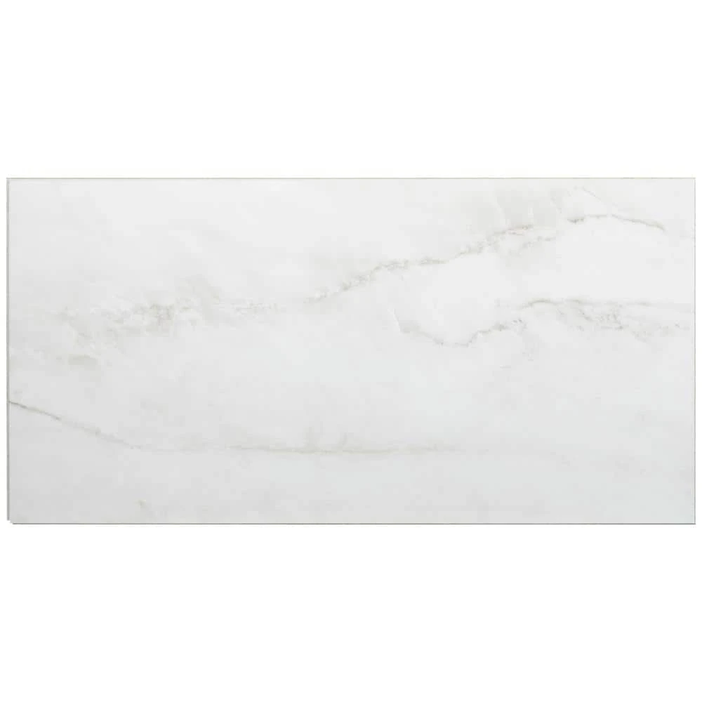 12 in. W x 24 in. L Calacatta Consilio Rigid Core Click Lock Luxury Vinyl Tile Flooring (66-case/1278.42 sq. ft./pallet) by TrafficMaster 5 12 in. W x 24 in. L Calacatta Consilio Rigid Core Click Lock Luxury Vinyl Tile Flooring (66-case/1278.42 sq. ft./pallet) by TrafficMaster - Image 3