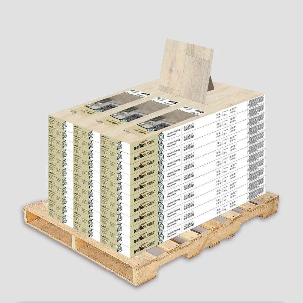 TM Camden Lake Oak 7mm Thick x 8.03 in. Laminate Wood Flooring(717.30 sq ft/pallet) by TrafficMaster 2 TM Camden Lake Oak 7mm Thick x 8.03 in. Laminate Wood Flooring(717.30 sq ft/pallet) by TrafficMaster