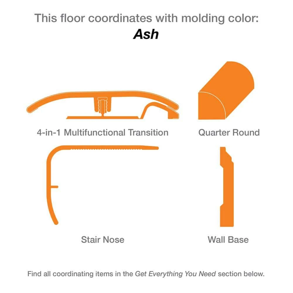 6 in. W Canadian Hewn Oak Click Lock Luxury Vinyl Plank Flooring (20 cases/480 sq. ft./pallet) by TrafficMaster 9 6 in. W Canadian Hewn Oak Click Lock Luxury Vinyl Plank Flooring (20 cases/480 sq. ft./pallet) by TrafficMaster - Image 7