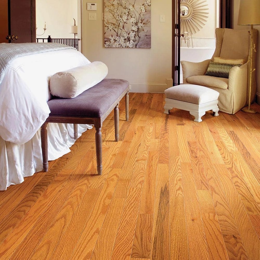 Woodale Carmel Oak 3/4 in. Thick x 3-1/4 in. Wide x Random Length Solid Hardwood Flooring (27 sq. ft./Case) by TrafficMaster 3 Woodale Carmel Oak 3/4 in. Thick x 3-1/4 in. Wide x Random Length Solid Hardwood Flooring (27 sq. ft./Case) by TrafficMaster - Image 2