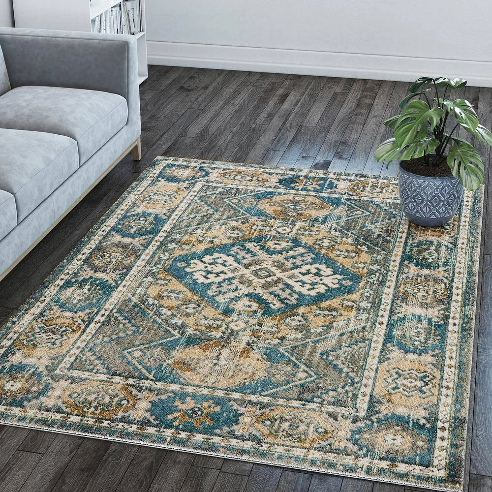 Gentry 22 Charcoal 1 Ft. 8 In. x 2 Ft. 6 In. Southwest Accent Rug by Addison Rugs 13 Gentry 22 Charcoal 1 Ft. 8 In. x 2 Ft. 6 In. Southwest Accent Rug by Addison Rugs - Image 11