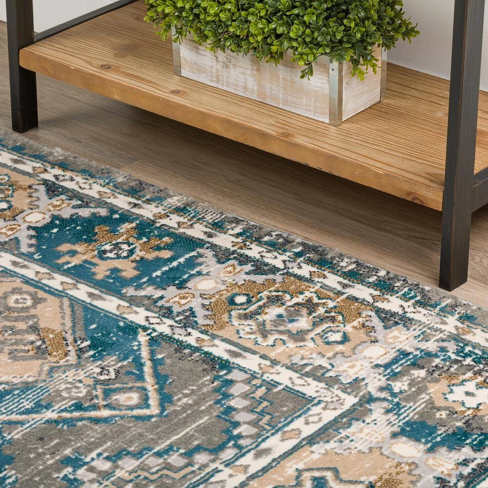 Gentry 22 Charcoal 1 Ft. 8 In. x 2 Ft. 6 In. Southwest Accent Rug by Addison Rugs 5 Gentry 22 Charcoal 1 Ft. 8 In. x 2 Ft. 6 In. Southwest Accent Rug by Addison Rugs - Image 3