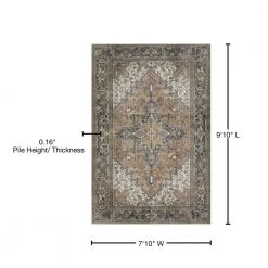 Athena 3 Chocolate 7 ft. 10 in. x 9 ft. 10 in. Area Rug by Addison Rugs 12 Athena 3 Chocolate 7 ft. 10 in. x 9 ft. 10 in. Area Rug by Addison Rugs -TrafficMaster || Addison Rugs Sales chocolate addison rugs area rugs hdat3ch8x10 76 1000