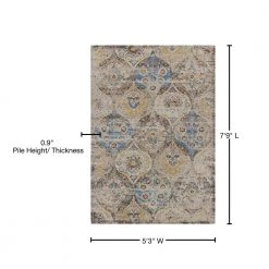 Benelli 11 Chocolate 5 ft. 3 in. x 7 ft. 7 in. Area Rug by Addison Rugs -TrafficMaster || Addison Rugs Sales chocolate addison rugs area rugs hdbn11ch5x8 76 1000