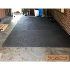 Dark Gray 24 in. x 24 in. x 0.47 in. Foam Interlocking Gym Floor Tiles (6 Tiles/Pack) (24 sq. ft.) by TrafficMaster 14 Dark Gray 24 in. x 24 in. x 0.47 in. Foam Interlocking Gym Floor Tiles (6 Tiles/Pack) (24 sq. ft.) by TrafficMaster -TrafficMaster || Addison Rugs Sales dark gray diamond plate finish with borders trafficmaster gym floor tiles tm1264 d4 1000