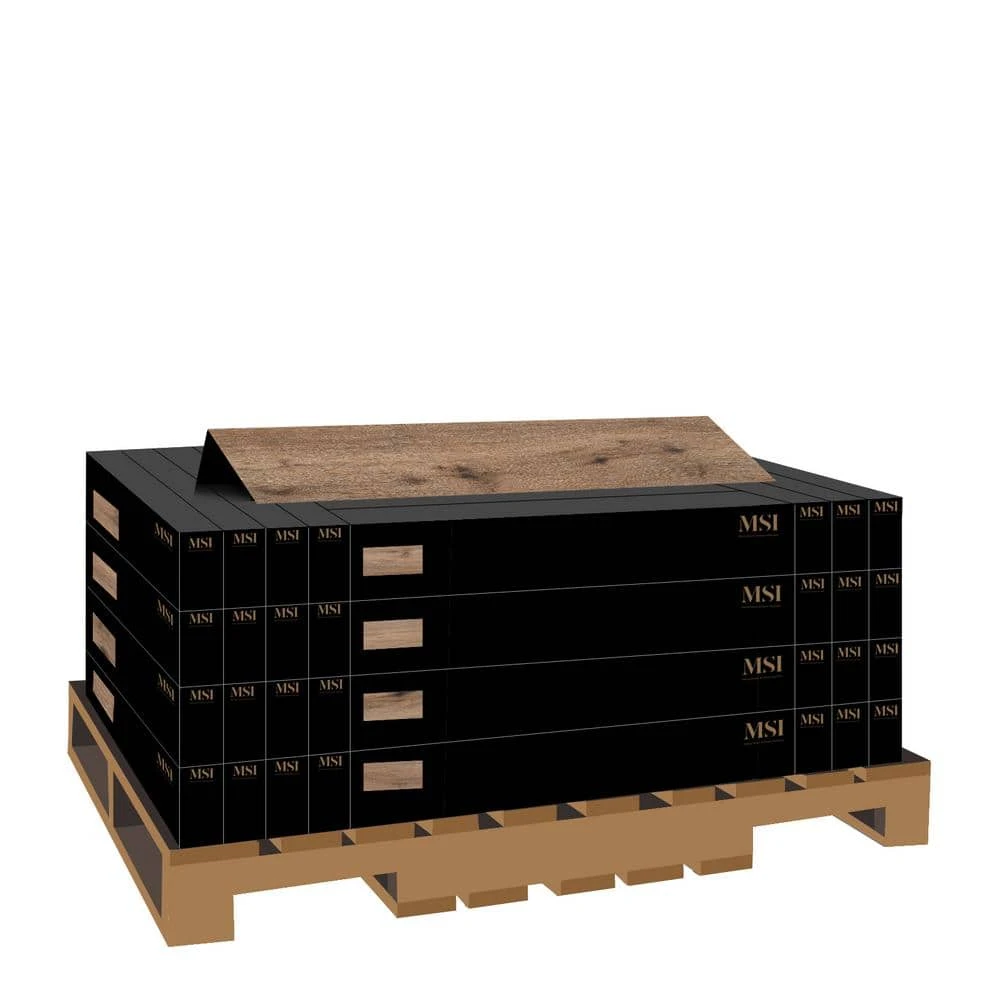 6 in. W x 36 in. L Edwards Oak Rigid Core Click Lock Luxury Vinyl Plank Flooring (32-case/768 sq. ft./pallet) by TrafficMaster 6 6 in. W x 36 in. L Edwards Oak Rigid Core Click Lock Luxury Vinyl Plank Flooring (32-case/768 sq. ft./pallet) by TrafficMaster - Image 4