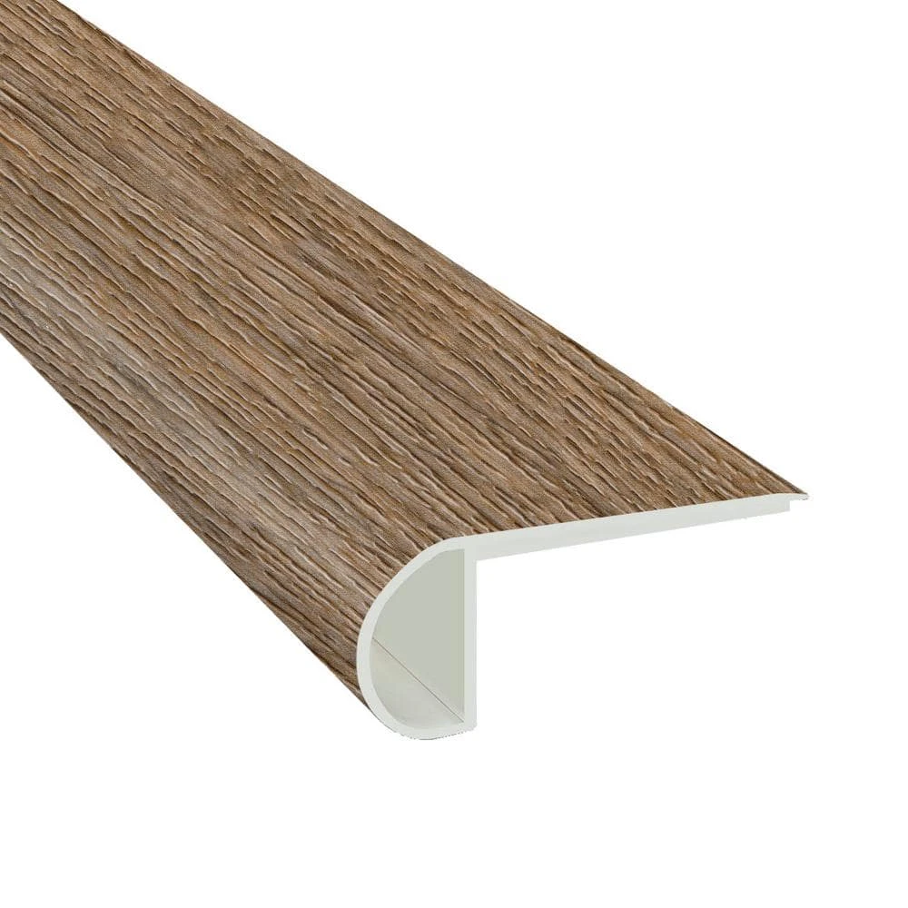 Edwards Oak-3/4 in. Thick x 2-3/4 in. Wide x 94 in. Length Luxury Vinyl Flush Stair Nose Molding by TrafficMaster 3 Edwards Oak-3/4 in. Thick x 2-3/4 in. Wide x 94 in. Length Luxury Vinyl Flush Stair Nose Molding by TrafficMaster