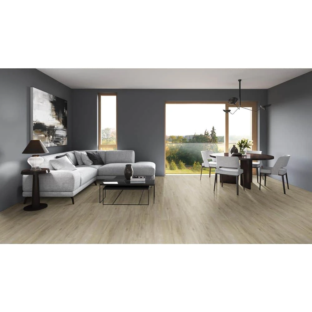 French Oak 5.95 in W Rigid Core Luxury Vinyl Plank Flooring (23.95 sq. ft./case) by TrafficMaster 4 French Oak 5.95 in W Rigid Core Luxury Vinyl Plank Flooring (23.95 sq. ft./case) by TrafficMaster - Image 2
