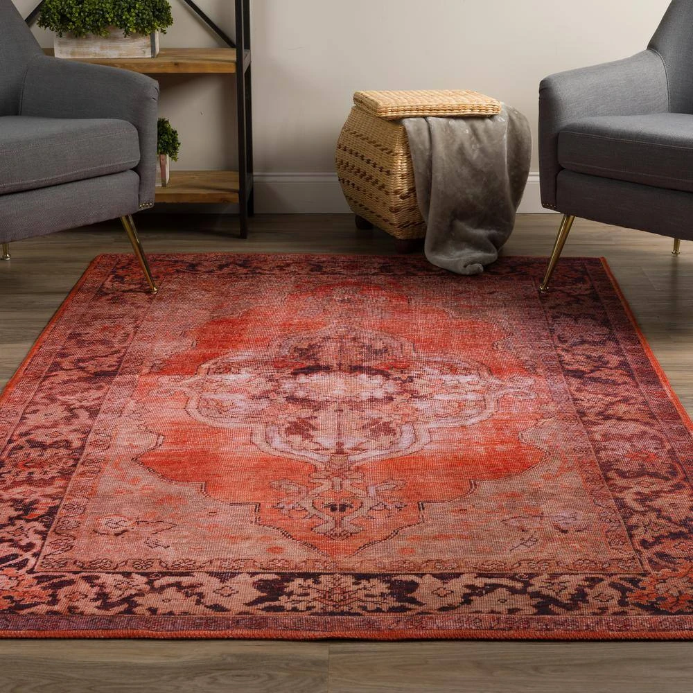 Athena 1 Ginger 7 ft. 10 in. x 9 ft. 10 in. Area Rug by Addison Rugs 8 Athena 1 Ginger 7 ft. 10 in. x 9 ft. 10 in. Area Rug by Addison Rugs - Image 6