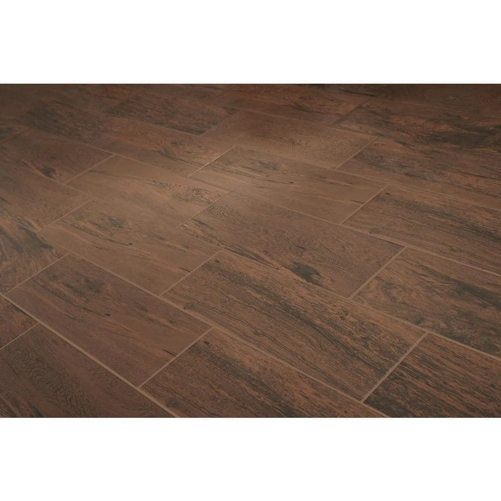 Glenwood Cherry 7 in. x 20 in. Ceramic Floor and Wall Tile (10.89 sq. ft. / case) by TrafficMaster 7 Glenwood Cherry 7 in. x 20 in. Ceramic Floor and Wall Tile (10.89 sq. ft. / case) by TrafficMaster - Image 5