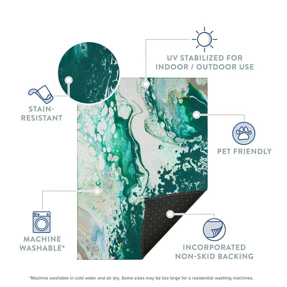 Copeland Graphite 8 ft. x 10 ft. Abstract Area Rug by Addison Rugs 9 Copeland Graphite 8 ft. x 10 ft. Abstract Area Rug by Addison Rugs - Image 7