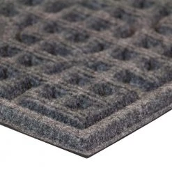 Gray Texture 18 in. x 30 in. Door Mat by TrafficMaster -TrafficMaster || Addison Rugs Sales gray polyester carpet surface trafficmaster door mats 60 828 1714 01800030 40 1000