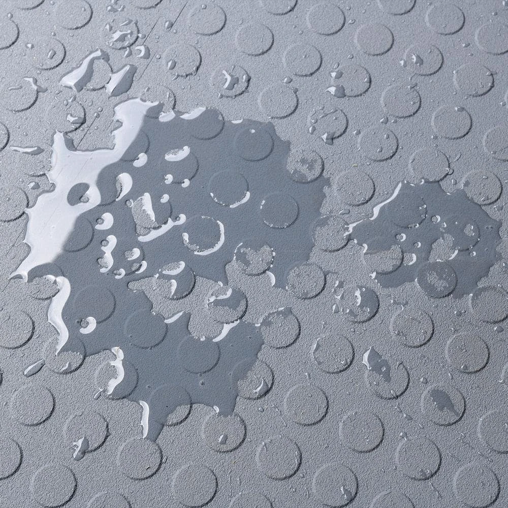 Gray Raised Coin 18 in. x 18 in. x 3.1 mm Rubber Interlocking Modular Flooring Tiles, 6-Pack (13.5 sq. ft.) by TrafficMaster 11 Gray Raised Coin 18 in. x 18 in. x 3.1 mm Rubber Interlocking Modular Flooring Tiles, 6-Pack (13.5 sq. ft.) by TrafficMaster - Image 9