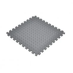 Gray 24 in. W x 24 in. L x 0.47 in. T Foam Interlocking Gym Floor Tiles (6 Tiles/Pack) (24 sq. ft.) by TrafficMaster