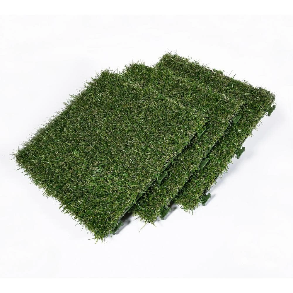 1 ft. x 1 ft. Artificial Grass Interlocking Tiles (9-Pack) by TrafficMaster 13 1 ft. x 1 ft. Artificial Grass Interlocking Tiles (9-Pack) by TrafficMaster - Image 11