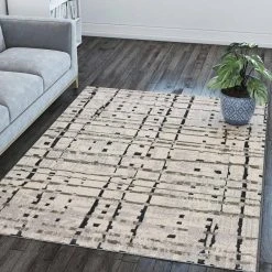 Gentry 4 Grey 3 Ft. 3 In. x 5 Ft. 1 In. Abstract Checker Area Rug by Addison Rugs -TrafficMaster || Addison Rugs Sales grey addison rugs area rugs hdge4gr3x5 31 1000