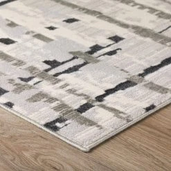 Gentry 4 Grey 3 Ft. 3 In. x 5 Ft. 1 In. Abstract Checker Area Rug by Addison Rugs -TrafficMaster || Addison Rugs Sales grey addison rugs area rugs hdge4gr3x5 4f 1000