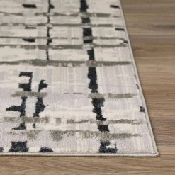 Gentry 4 Grey 3 Ft. 3 In. x 5 Ft. 1 In. Abstract Checker Area Rug by Addison Rugs -TrafficMaster || Addison Rugs Sales grey addison rugs area rugs hdge4gr3x5 76 1000
