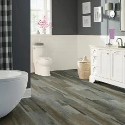 Grey Distressed Wood Multi-Width Look 6 in. x 36 in. Peel and Stick Vinyl Plank (36 sq. ft. / case) by TrafficMaster 10 Grey Distressed Wood Multi-Width Look 6 in. x 36 in. Peel and Stick Vinyl Plank (36 sq. ft. / case) by TrafficMaster -TrafficMaster || Addison Rugs Sales grey distressed wood trafficmaster vinyl plank flooring wd6098 c3 1000