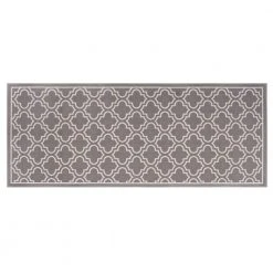 Trellis Grey 2 ft. x 5 ft. Accent Rug by TrafficMaster