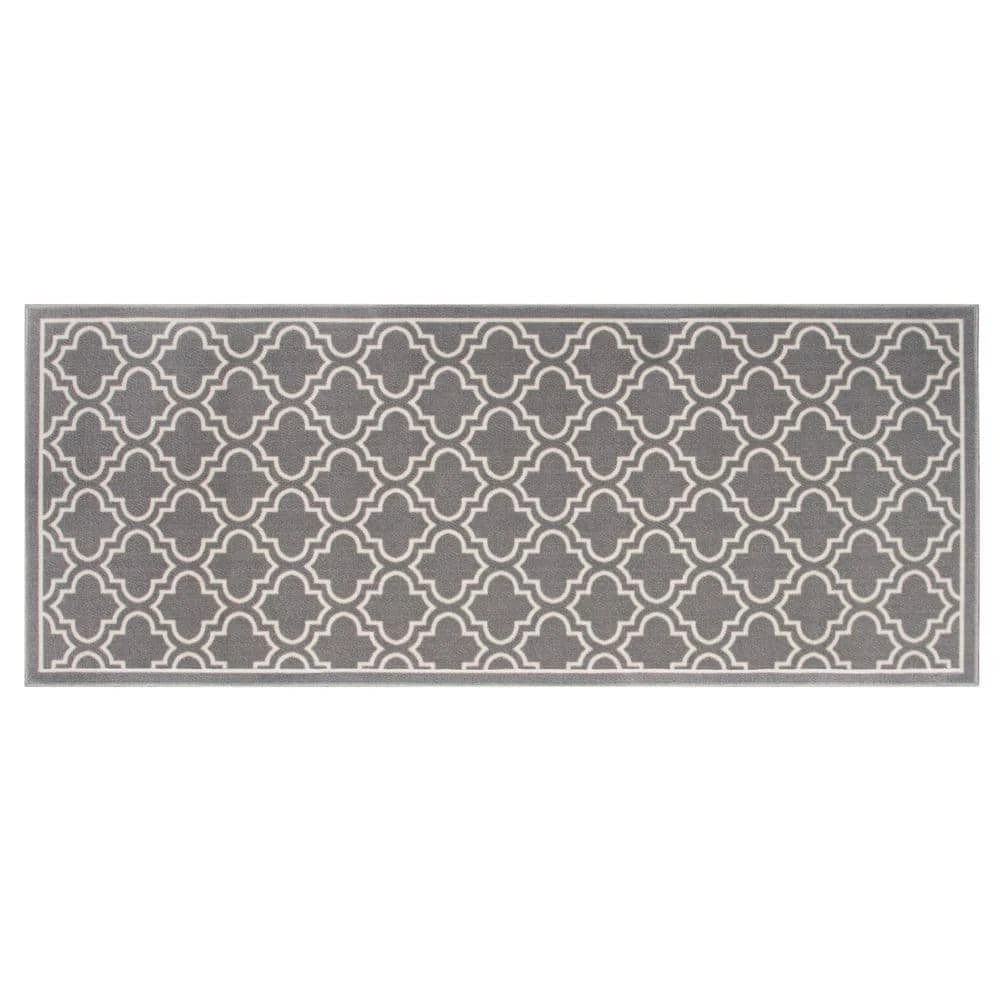 Trellis Grey 2 ft. x 5 ft. Accent Rug by TrafficMaster 3 Trellis Grey 2 ft. x 5 ft. Accent Rug by TrafficMaster