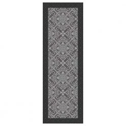 Derbent Grey 2 ft. x 5 ft. Medallion Polyester Accent Rug by TrafficMaster