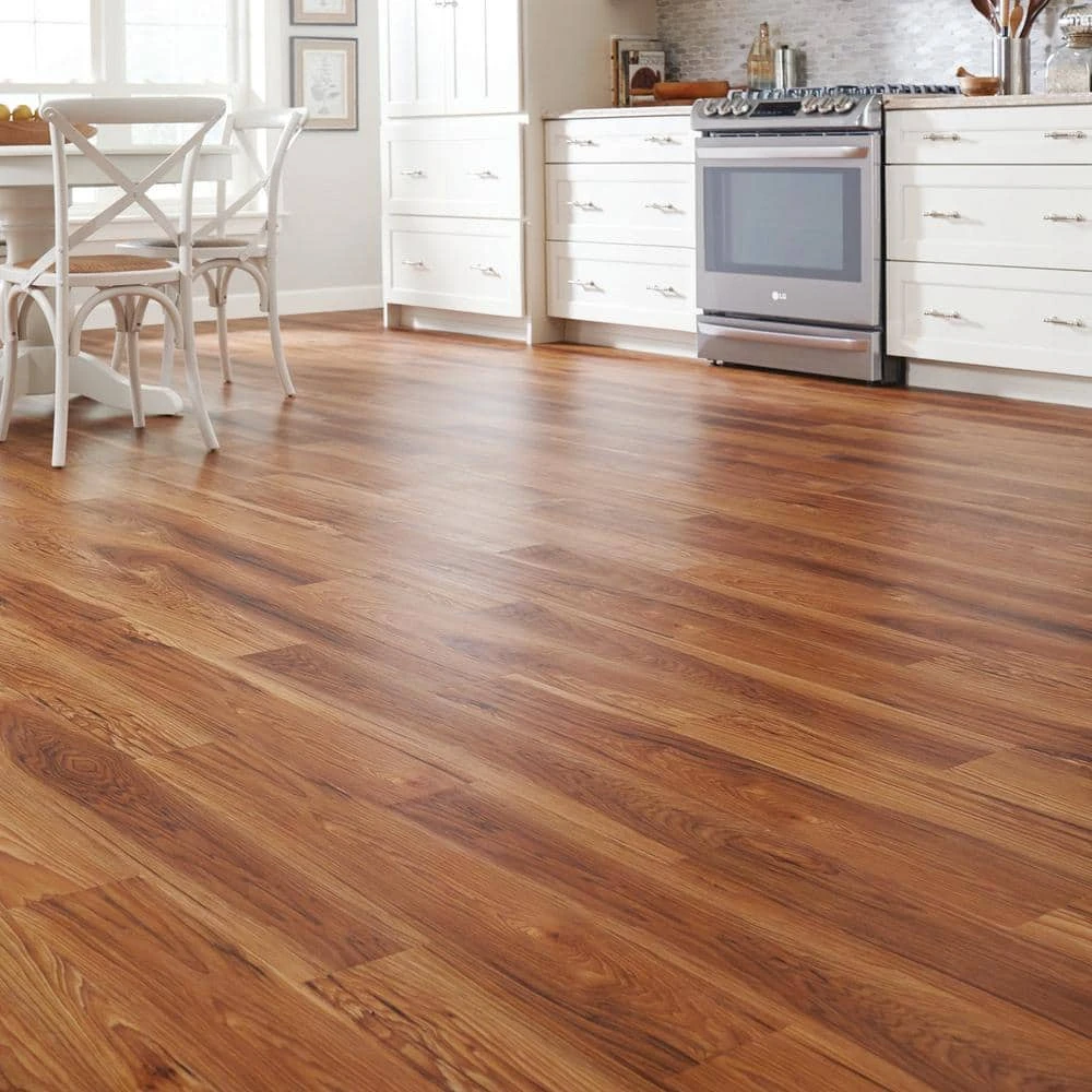 6 in. W High Point Chestnut GripStrip Luxury Vinyl Plank Flooring (24 sq. ft./case) by TrafficMaster 4 6 in. W High Point Chestnut GripStrip Luxury Vinyl Plank Flooring (24 sq. ft./case) by TrafficMaster - Image 2