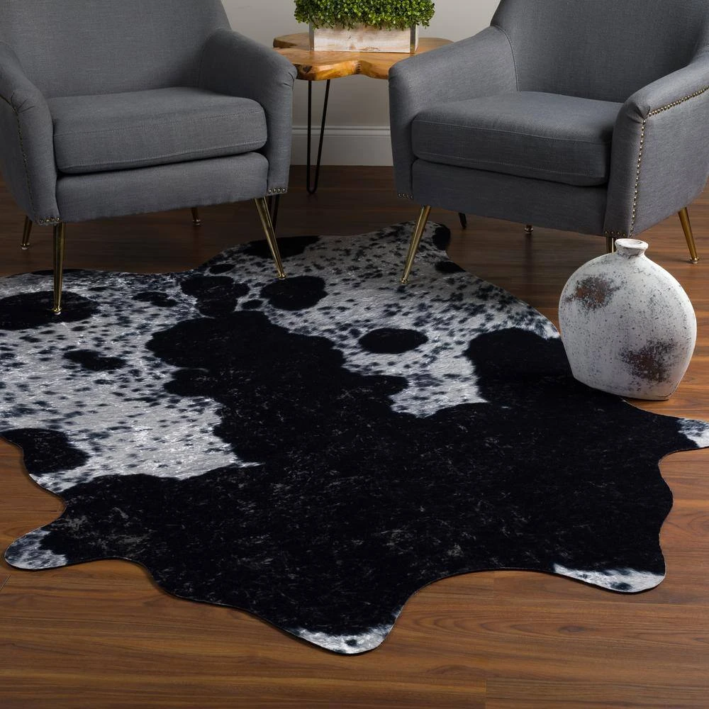 Winston 9 Holstein 7 ft. 9 in. x 9 ft. 7 in. Faux Hyde Area Rug by Addison Rugs 7 Winston 9 Holstein 7 ft. 9 in. x 9 ft. 7 in. Faux Hyde Area Rug by Addison Rugs - Image 5